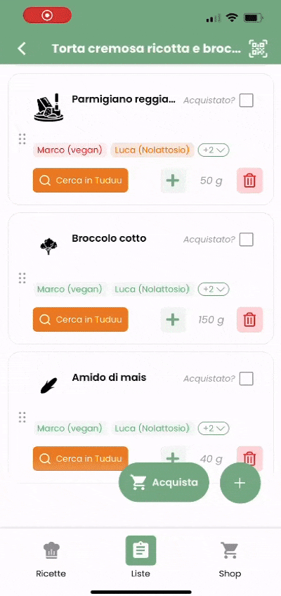 Lista della Spesa - Tuduu